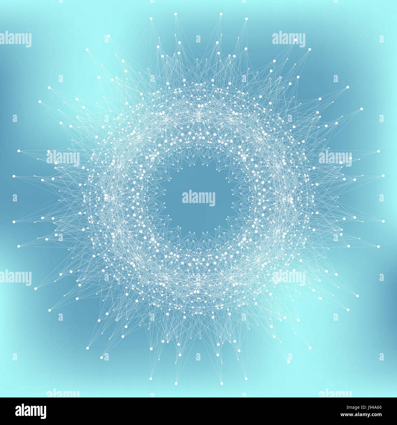 Molécule d'arrière-plan graphique et communication. Réseau social d'informations. Ligne connecté avec des points. Composition des big data. La visualisation Perspective. Vector illustration. Illustration de Vecteur