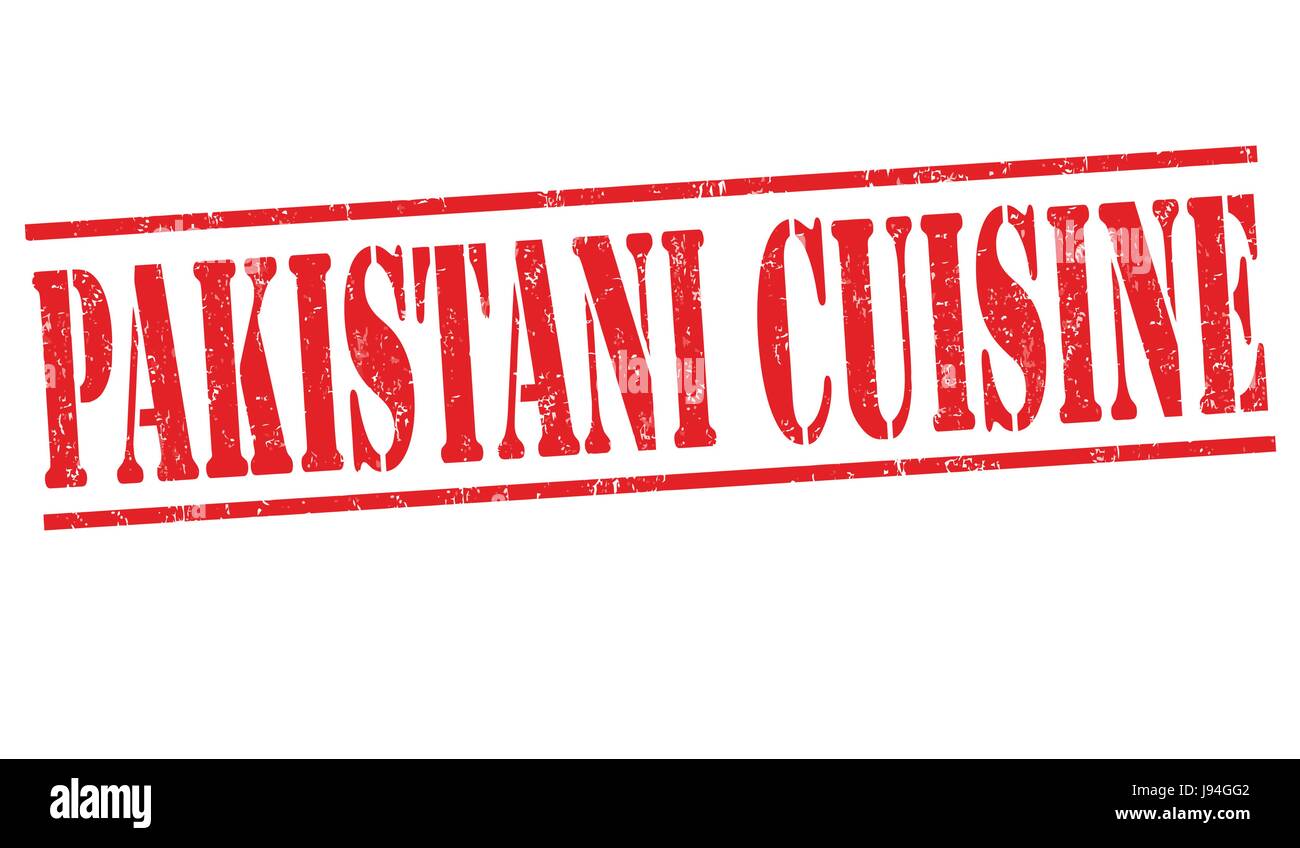 Cuisine pakistanaise grunge tampons sur fond blanc, vector illustration Illustration de Vecteur