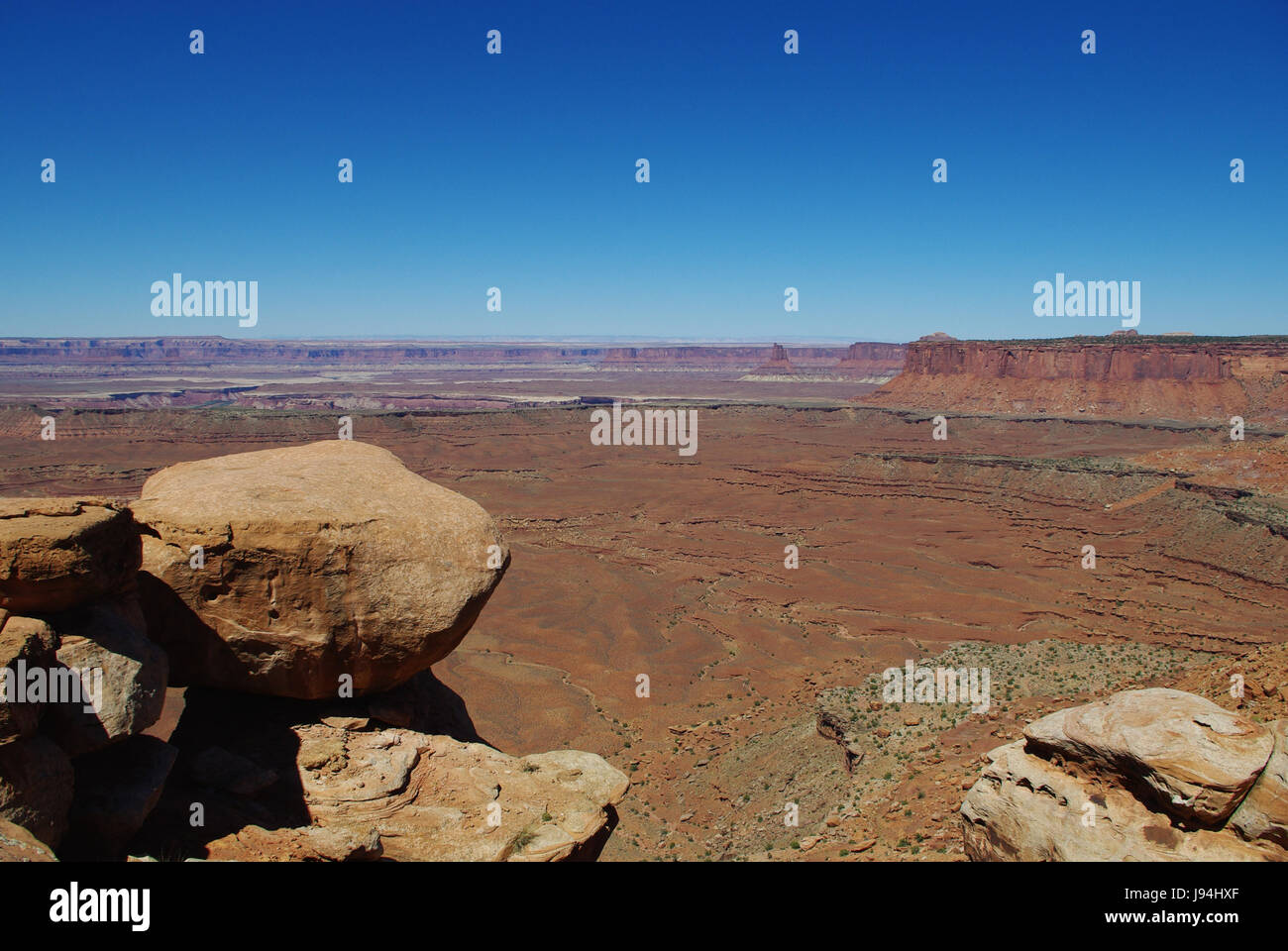 Gros rochers,abyss et de vastes espaces,Canyonlands National Park, Utah Banque D'Images