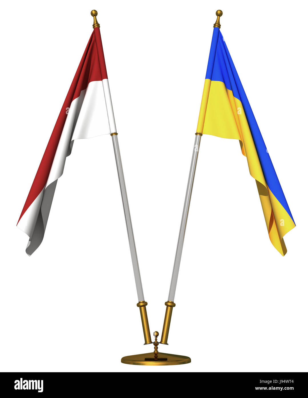 Bleu, Objet, isolé, Golden, illustration, métal, d'un drapeau, la Pologne, l'élément, Banque D'Images