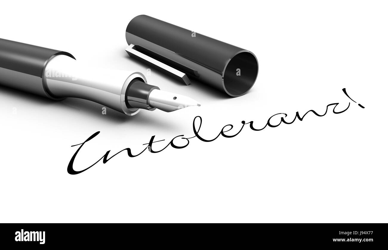 L'intolérance ! - Concept de stylo Banque D'Images