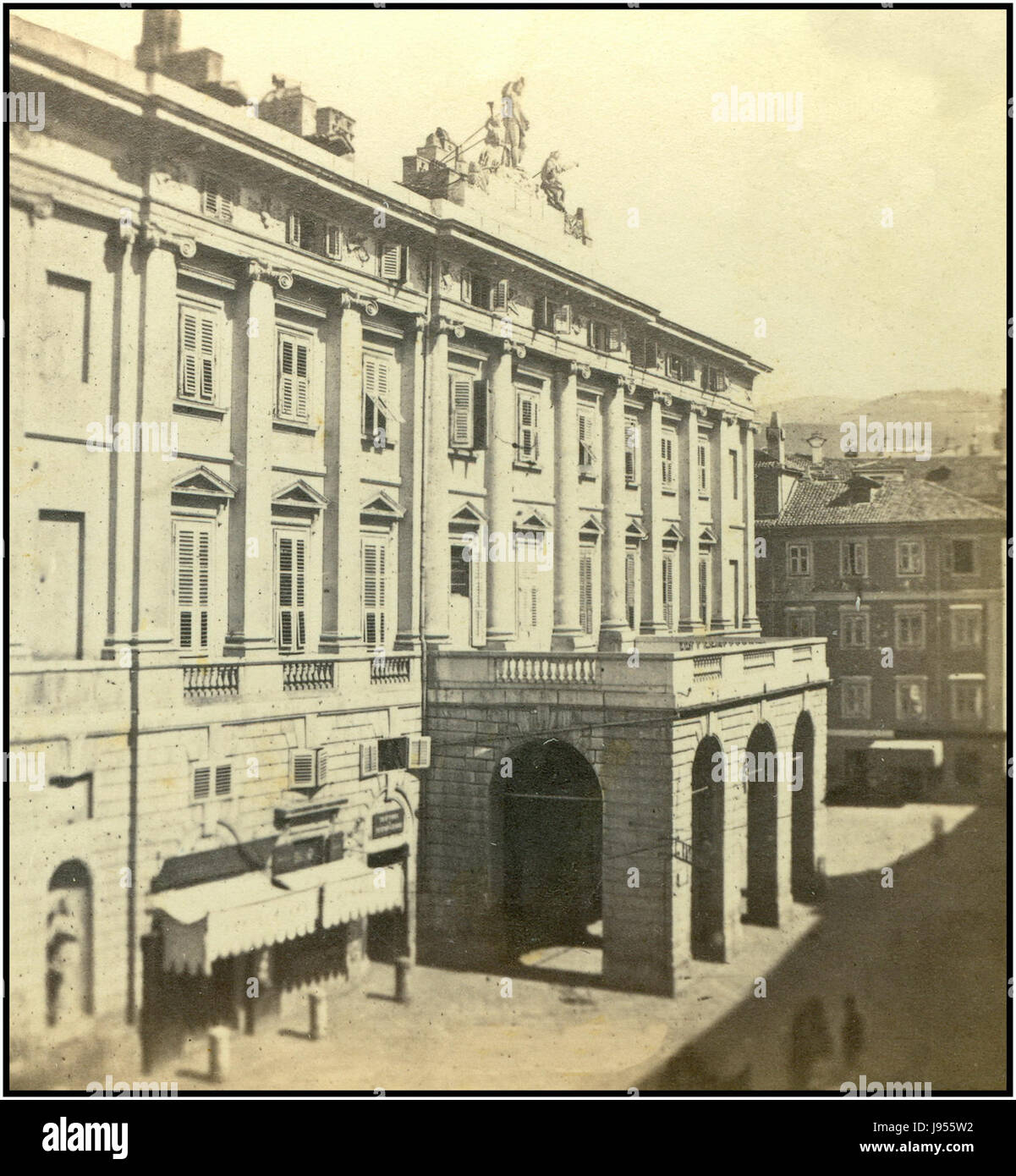 Trieste intorno a 1880. Piazza Grande Banque D'Images
