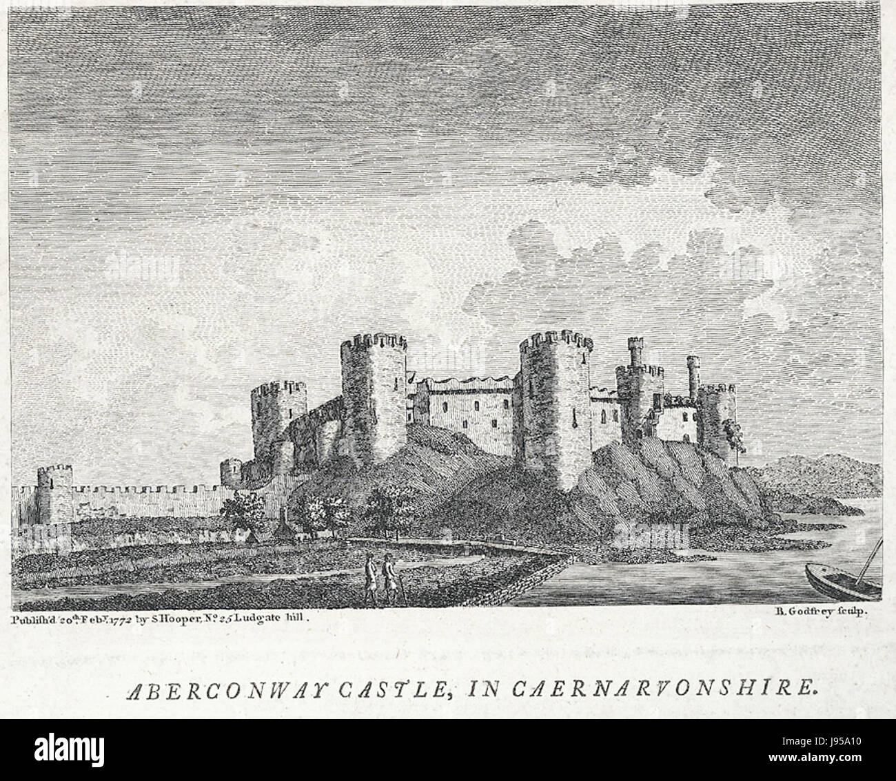 Château, Caernarvonshire Aberconway Banque D'Images