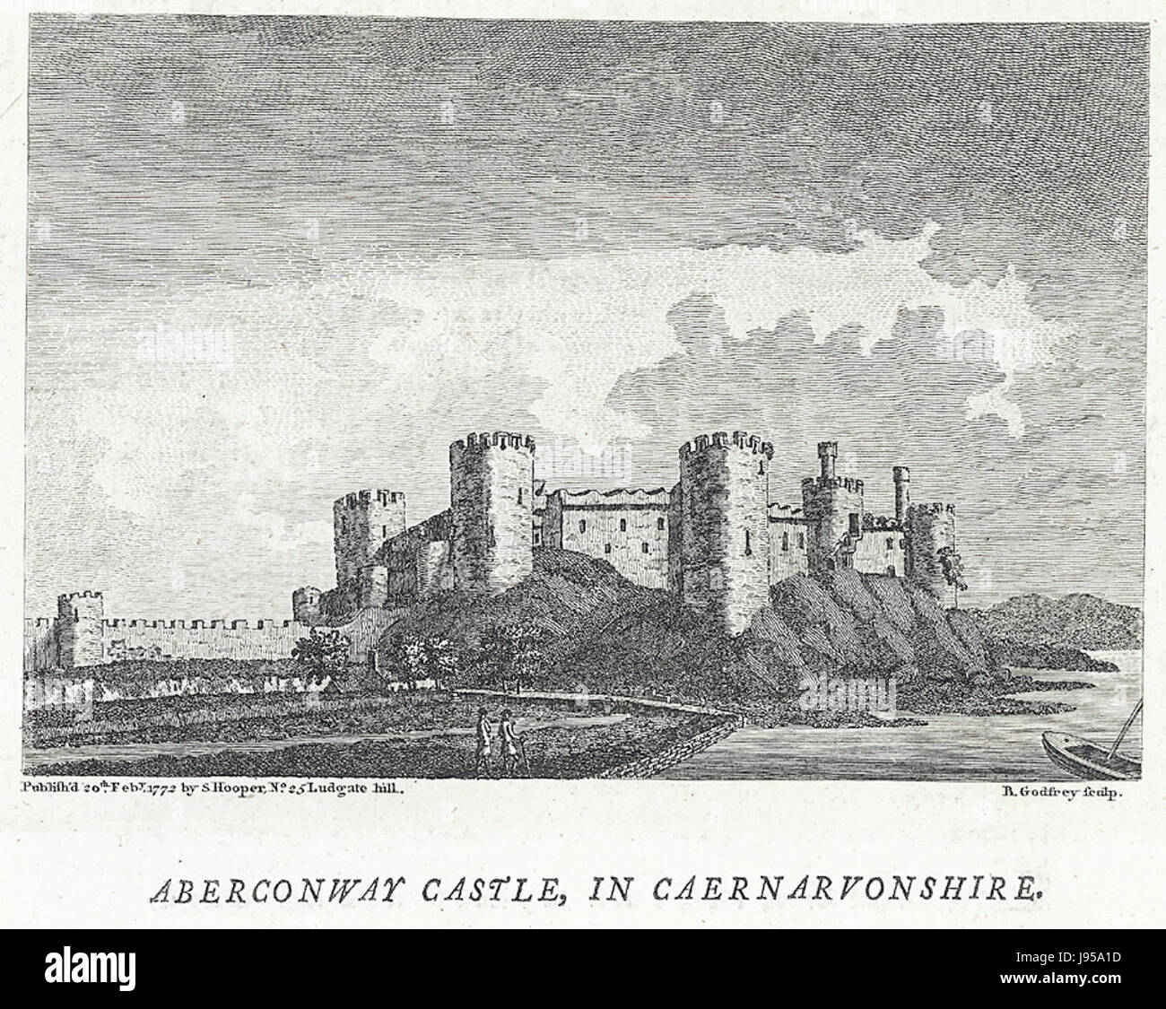 Aberconway en Caernarvonshire, Château Banque D'Images