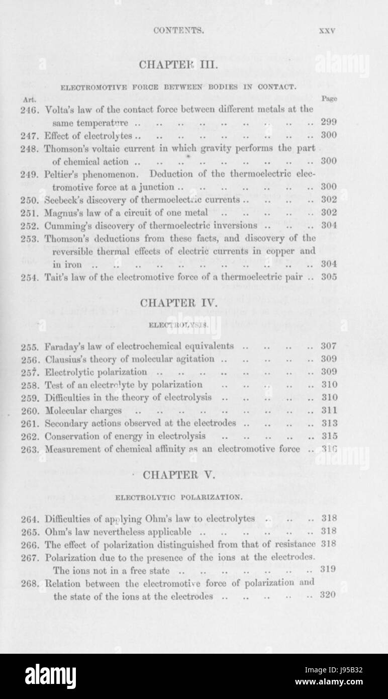 Un traité sur l'électricité et le magnétisme, volume I, est un ouvrage fondamental en physique de James Clerk Maxwell. Le livre explore les principes de l'électromagnétisme, offrant une approche scientifique détaillée du domaine. Banque D'Images