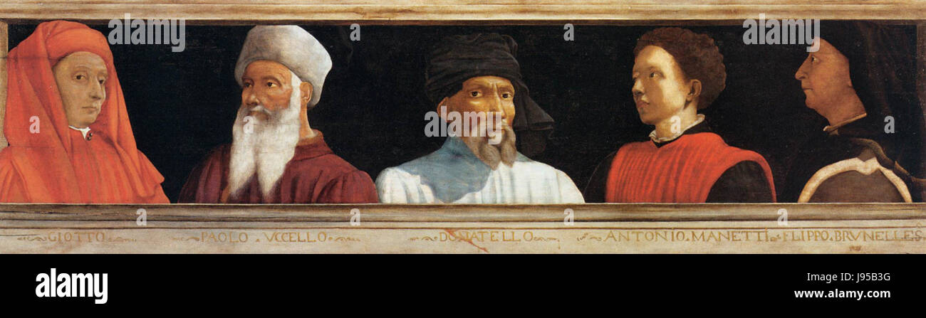 15e siècle peintres inconnus cinq hommes célèbres WGA23919 Banque D'Images