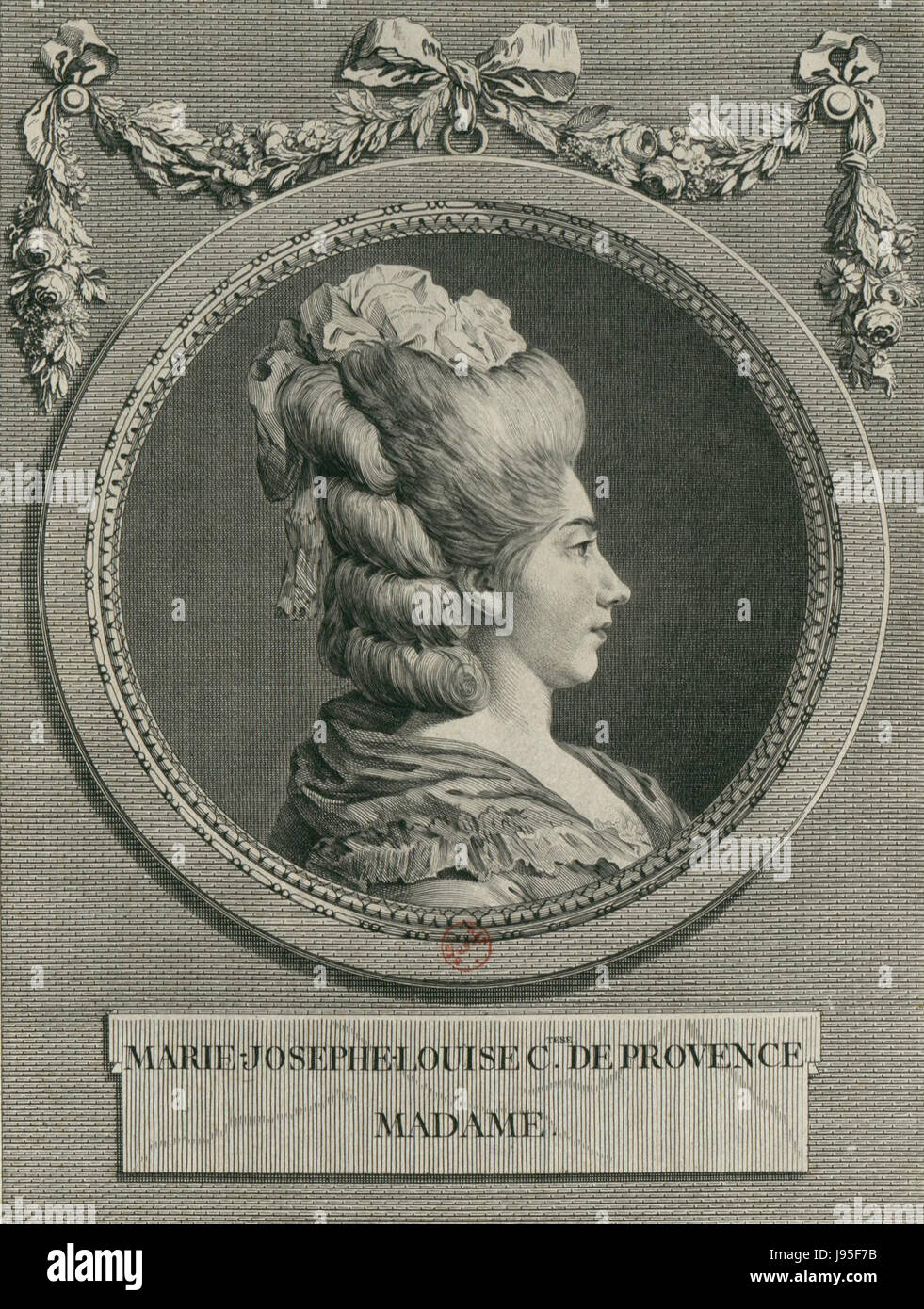 Portrait de Marie Joséphine Louise de Savoie Boizot Banque D'Images