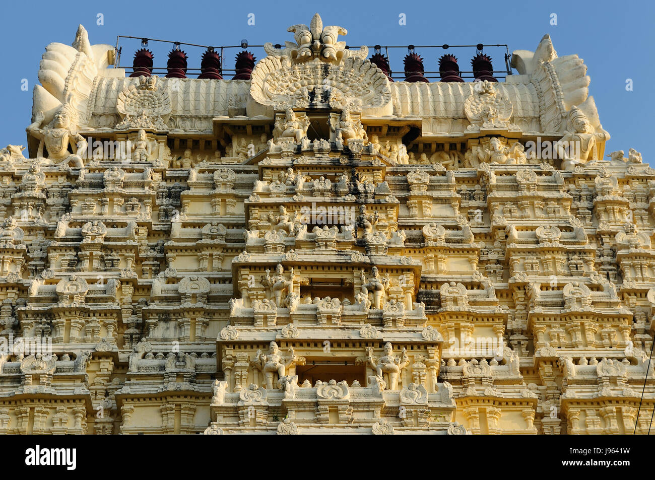 L'Inde, Temple Ekambareswarar Kanchipuram dans. Siva temple construit en 1509 yars. Tamil Nadu Banque D'Images