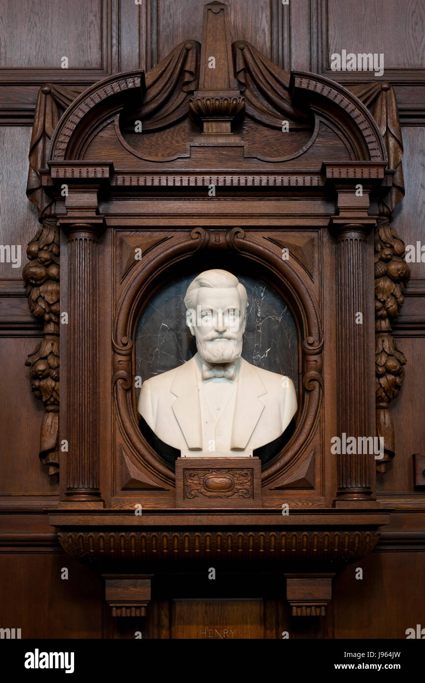 Buste de Henry Clay Folger, fondateur de Folger Shakespeare Library - USA Banque D'Images