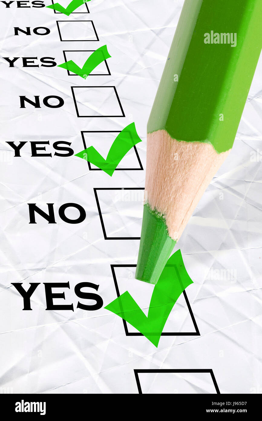 Vote, vote, accord, test, vérification, l'analyse, l'échantillon, décision, solution, Banque D'Images