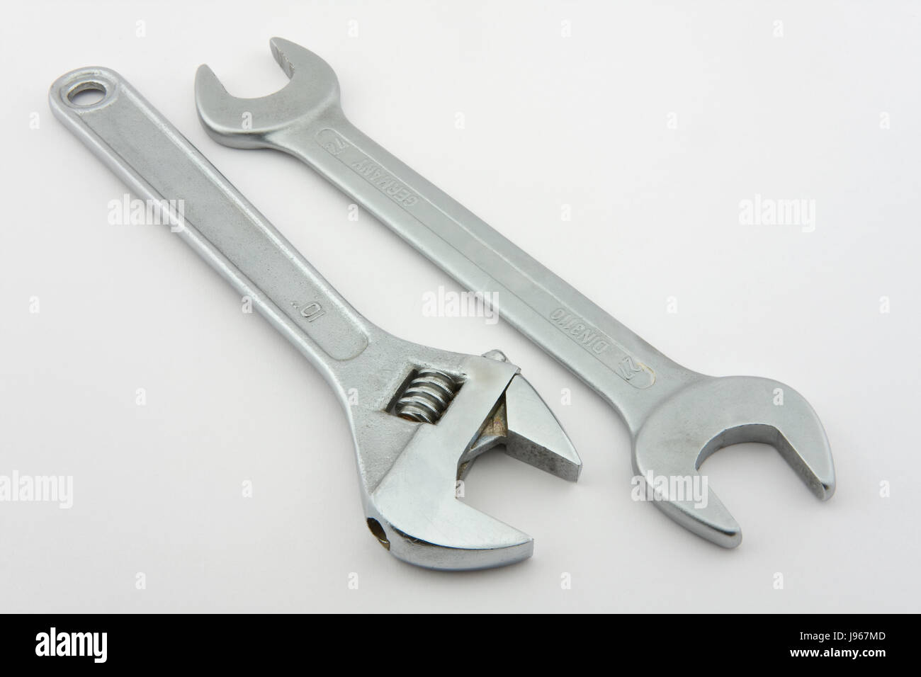 L'outil, d'une clé plate, clé, d'attacher, l'anglais, outil, artisan Photo  Stock - Alamy
