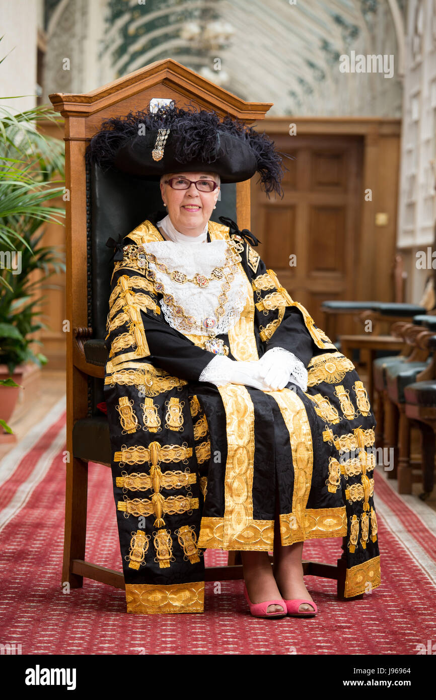 Cllr Anne Underwood devenir maire de Birmingham Banque D'Images