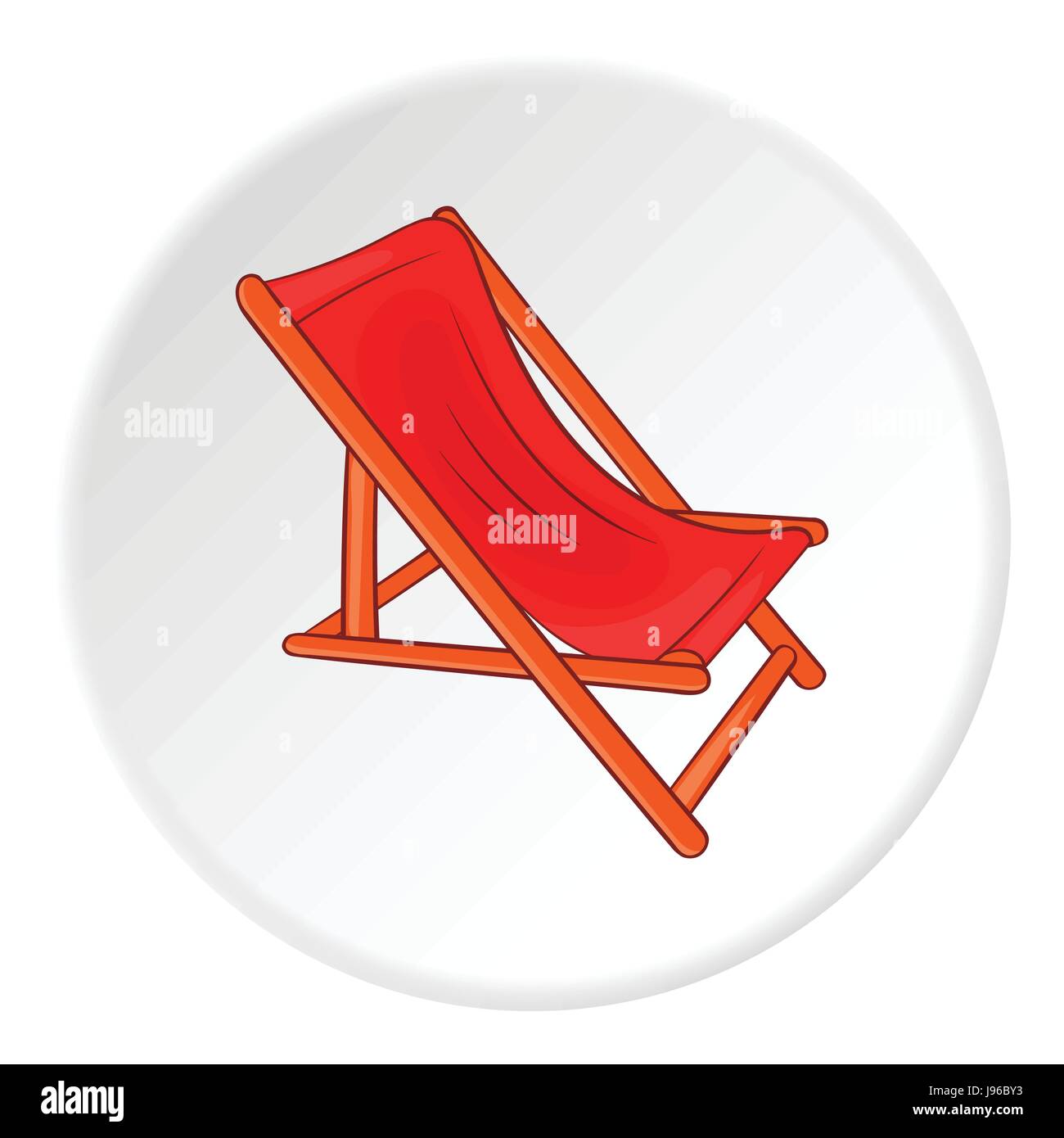 Chaise longue, l'icône de style cartoon Image Vectorielle Stock - Alamy