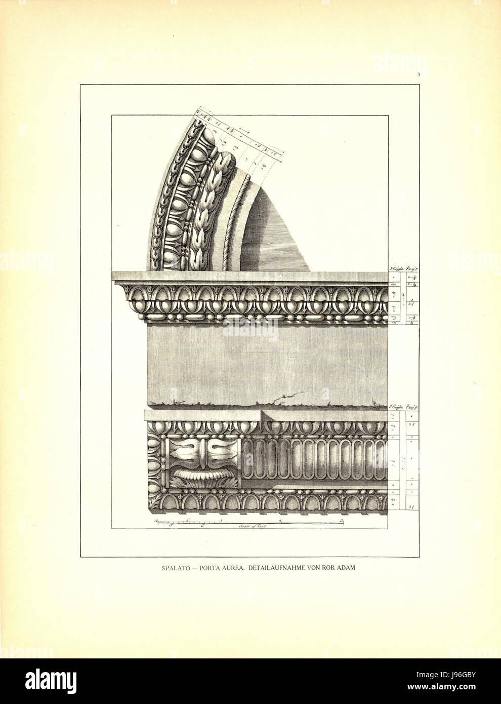 003 Tafel Spalato Kaiserpalast Porta Aurea Détail Robert Adam 1764 Banque D'Images 003 Tafel Spalato Kaiserpalast Porta Aurea Détail Robert Adam 1764 Banque D'Images