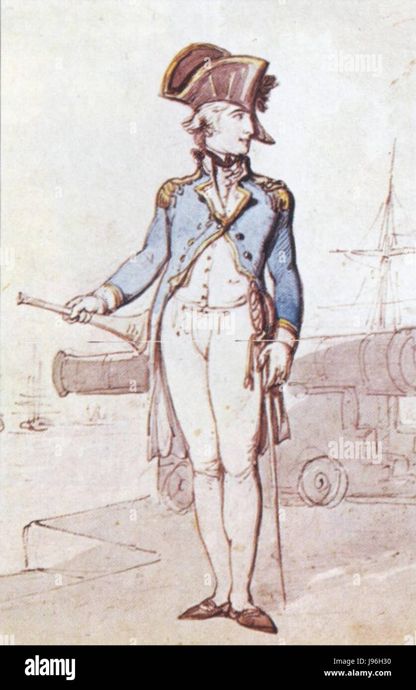 Le capitaine Thomas ROWLANDSON Banque D'Images