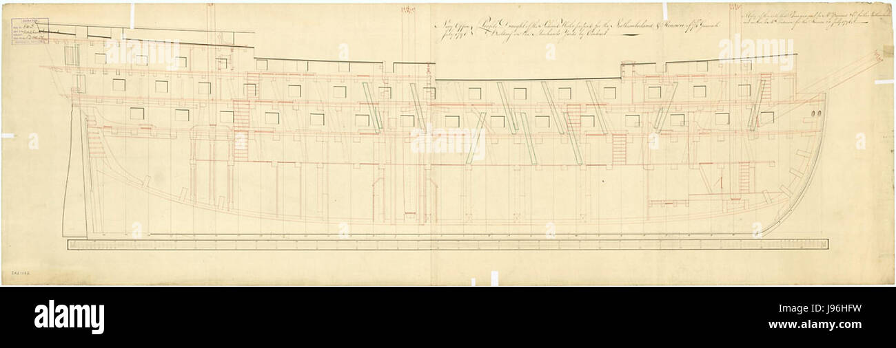 Cela fait référence aux navires Northumberland et renommés à partir de 1798, probablement dans un contexte naval. Ces navires étaient actifs pendant une période importante de l'histoire navale, peut-être pendant les guerres napoléoniennes. Banque D'Images