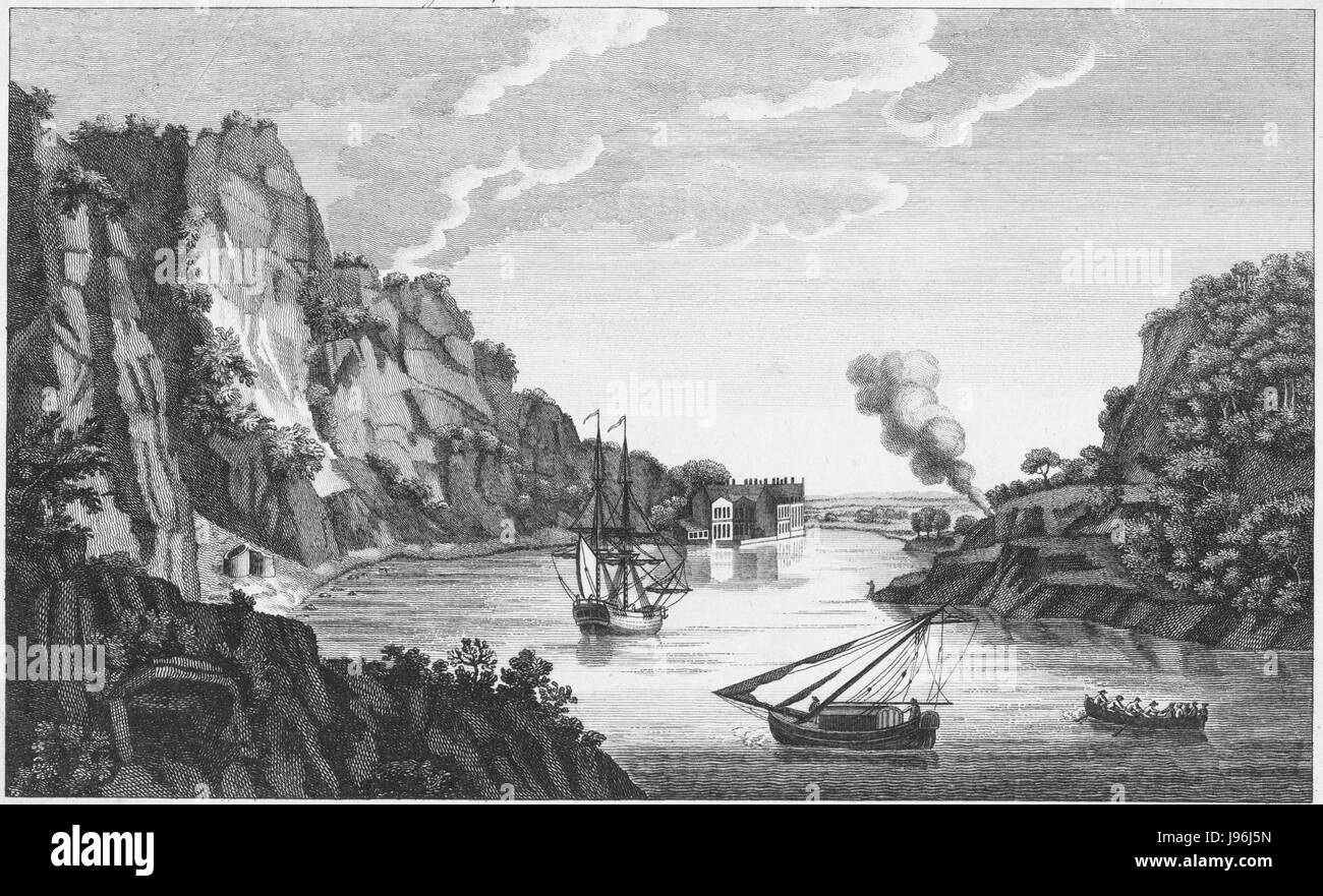 Vue sur St Vincent's Rock avec le puits chaud près de Bristol Banque D'Images