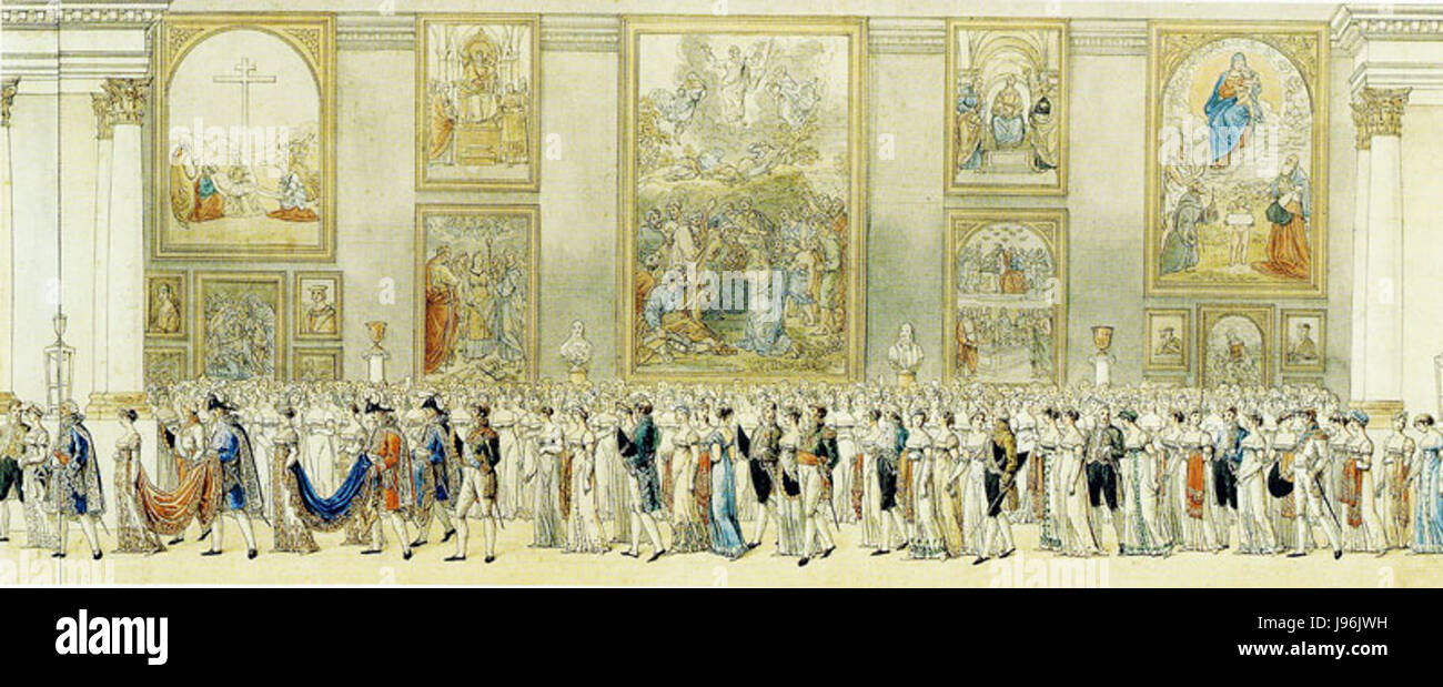 Cortège de mariage de Napoléon et Marie Louise d'Autriche 1810 détail Banque D'Images