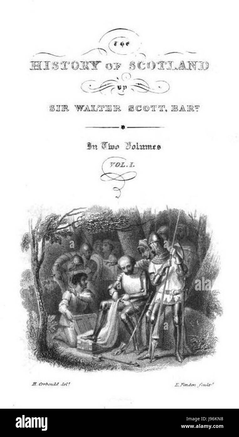 L'histoire de l'Écosse de William Finden fournit un récit illustré de la riche histoire, de la culture et des événements de Scotlandâ€™, y compris des moments historiques et des personnages clés de l'histoire écossaise. Banque D'Images