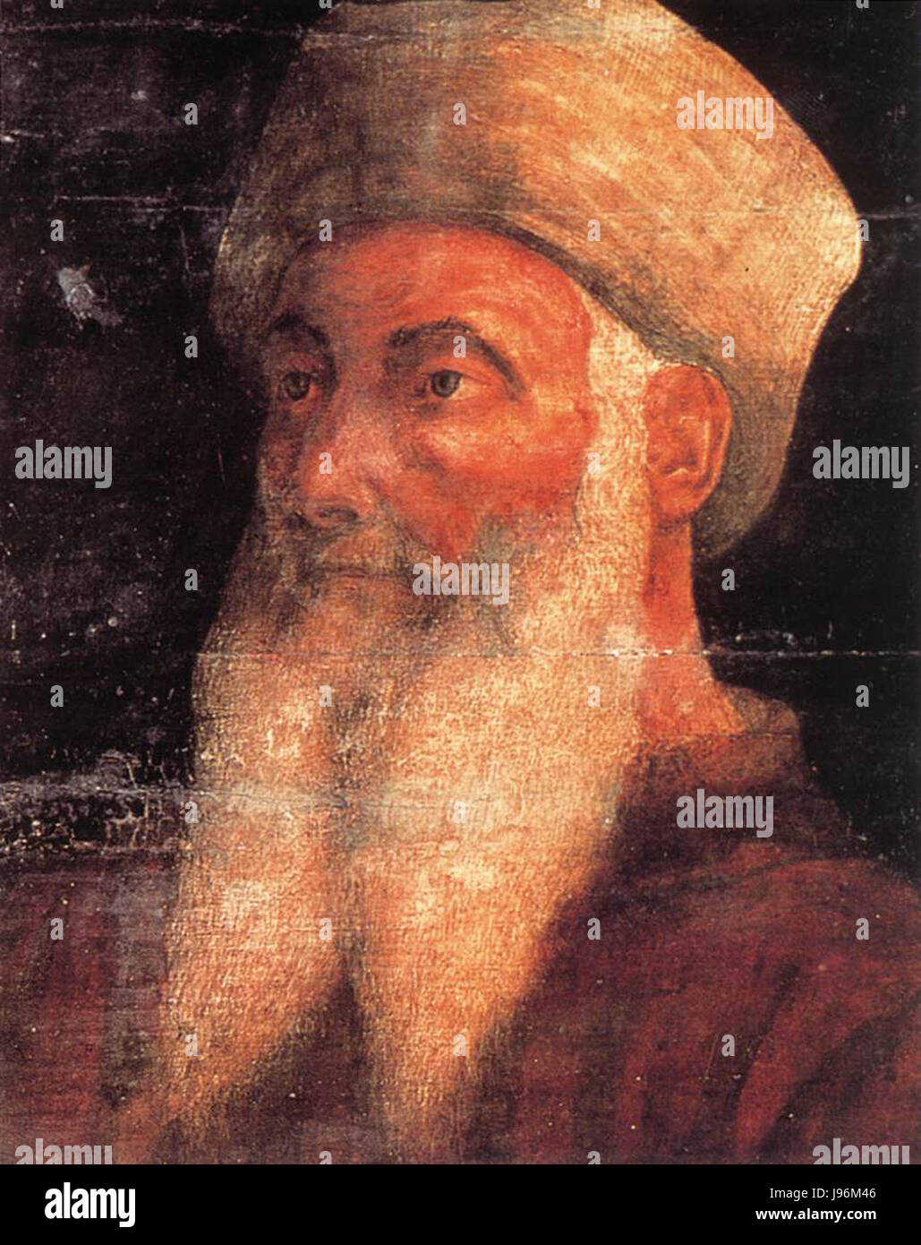 15e siècle peintres inconnus cinq hommes célèbres (détail) WGA23921 Banque D'Images