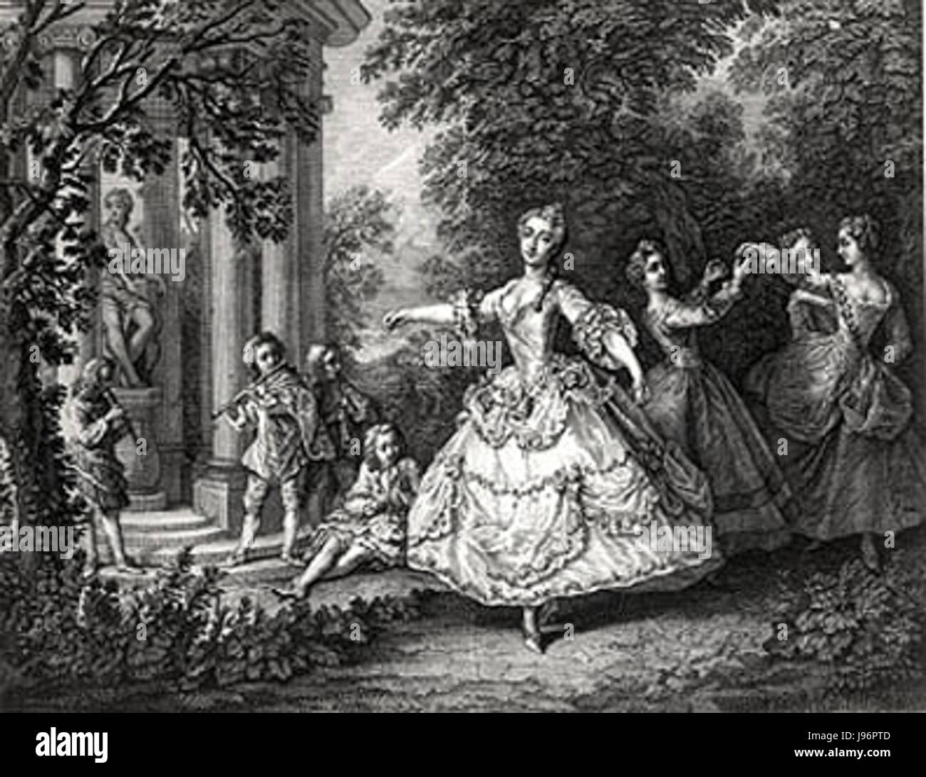 Portrait de Marie salle, célèbre danseuse française du XVIIIe siècle, connue pour son influence sur le ballet et la performance Banque D'Images