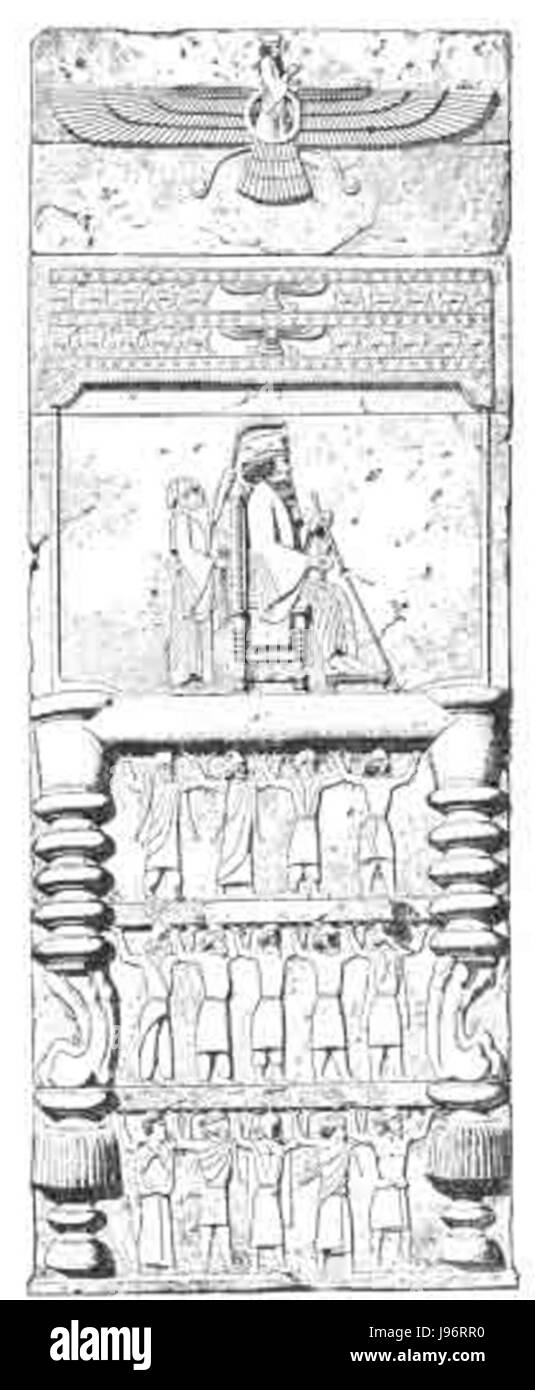 Bas-relief de Persépolis Flandin Banque D'Images