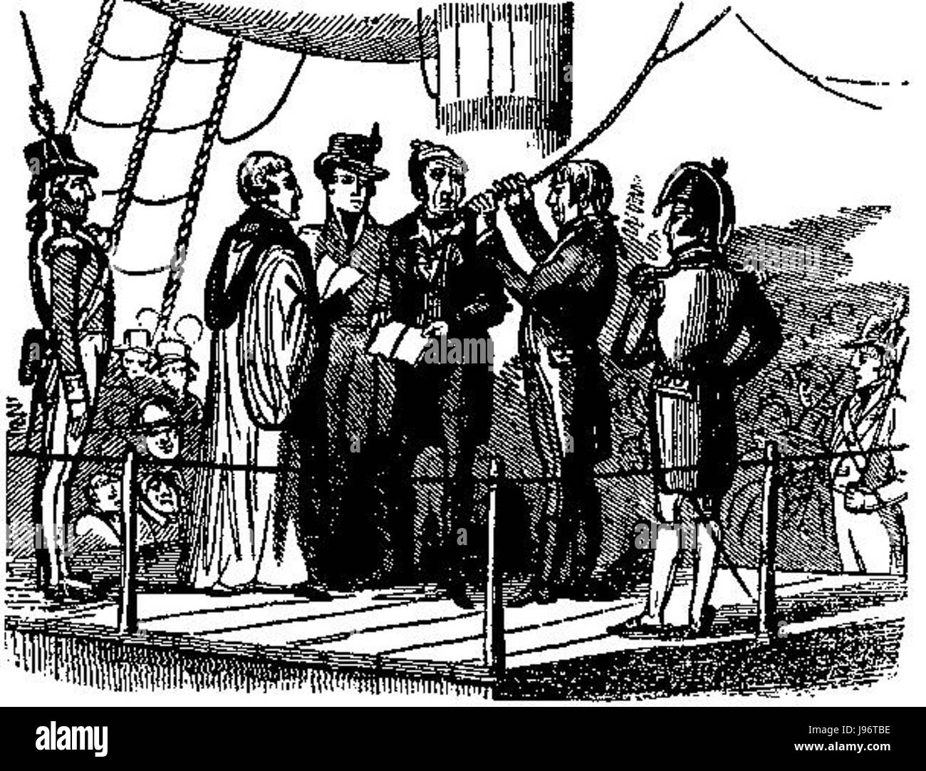 Richard Parker sur le point d'être pendu Banque D'Images