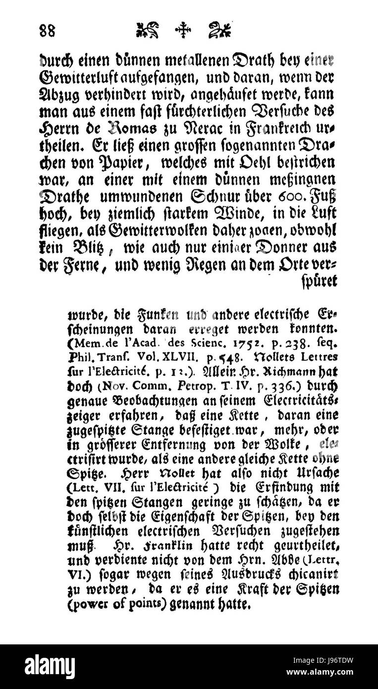 'Reimarus Ursache des Einschlagens vom Blitze' est une œuvre du philosophe et théologien allemand Hermann Samuel Reimarus, qui explore le phénomène des coups de foudre. Reimarus étudie les causes naturelles à travers une optique scientifique et philosophique. Banque D'Images