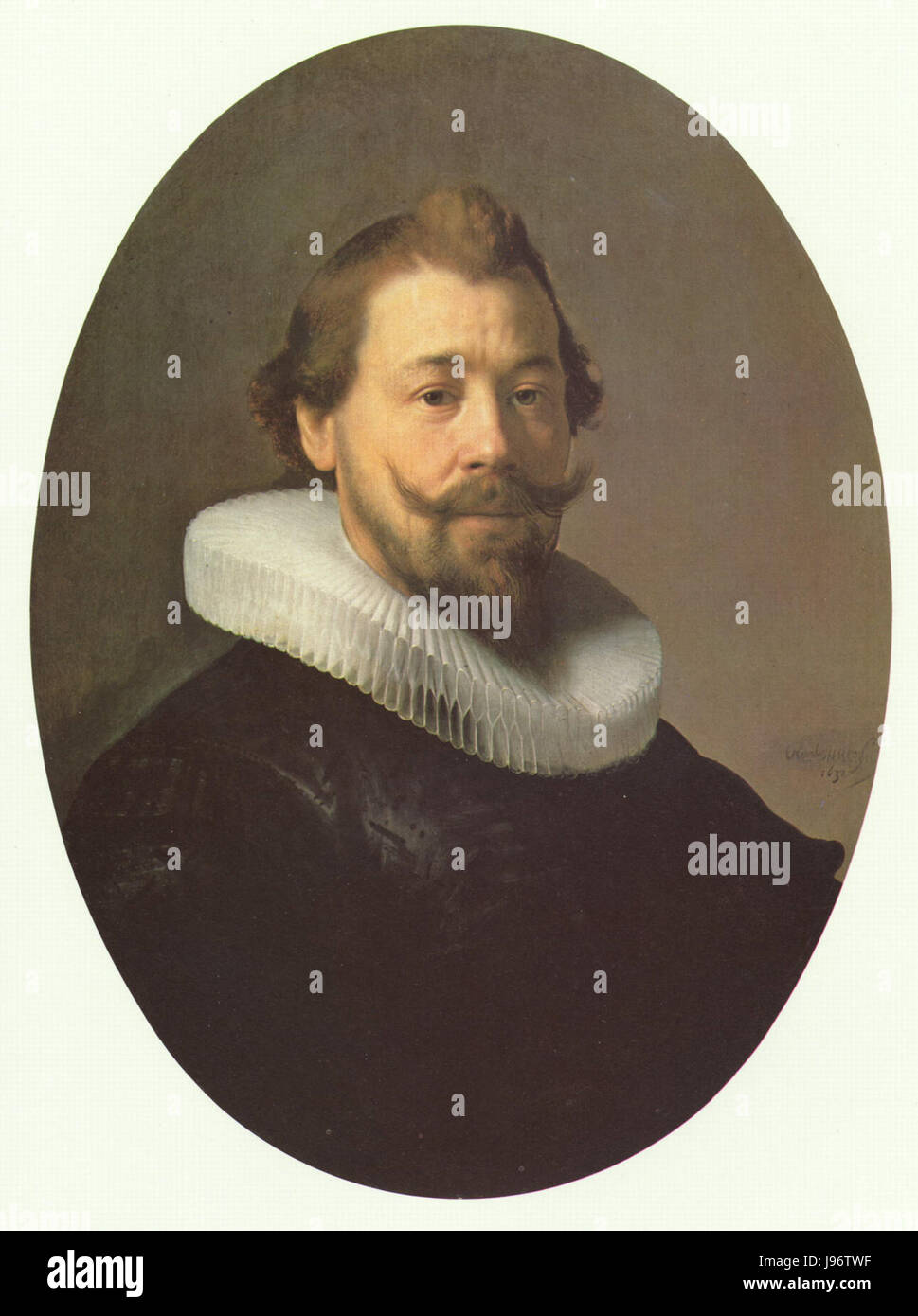 Une image de Rembrandt Harmensz. Van Rijn, le célèbre peintre hollandais, peut-être d'après une de ses œuvres renommées, signifiant son impact sur les permis Banque D'Images