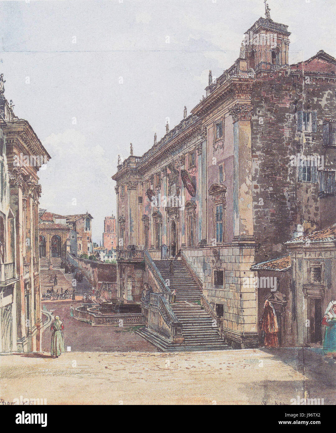 Rudolf von Alt Das Kapitol en rom 1835 Banque D'Images