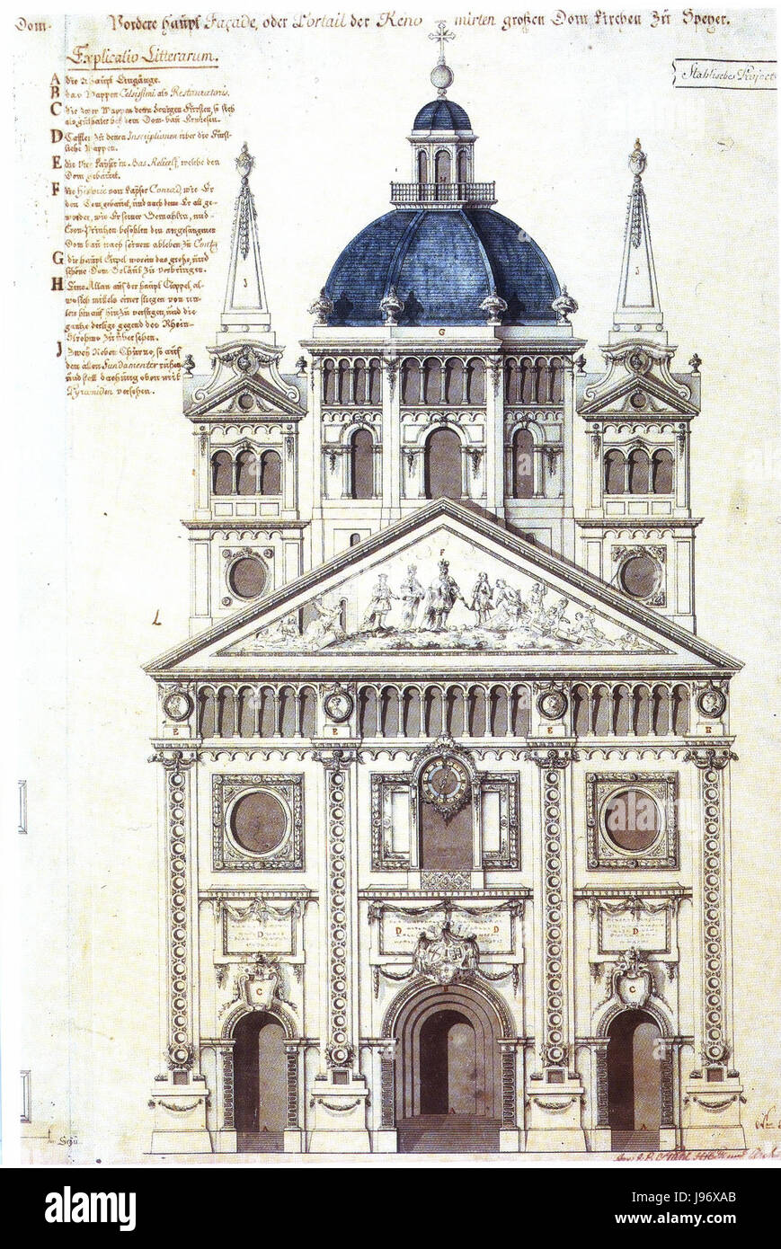Speyer Entwurf Stahl 1772 Banque D'Images