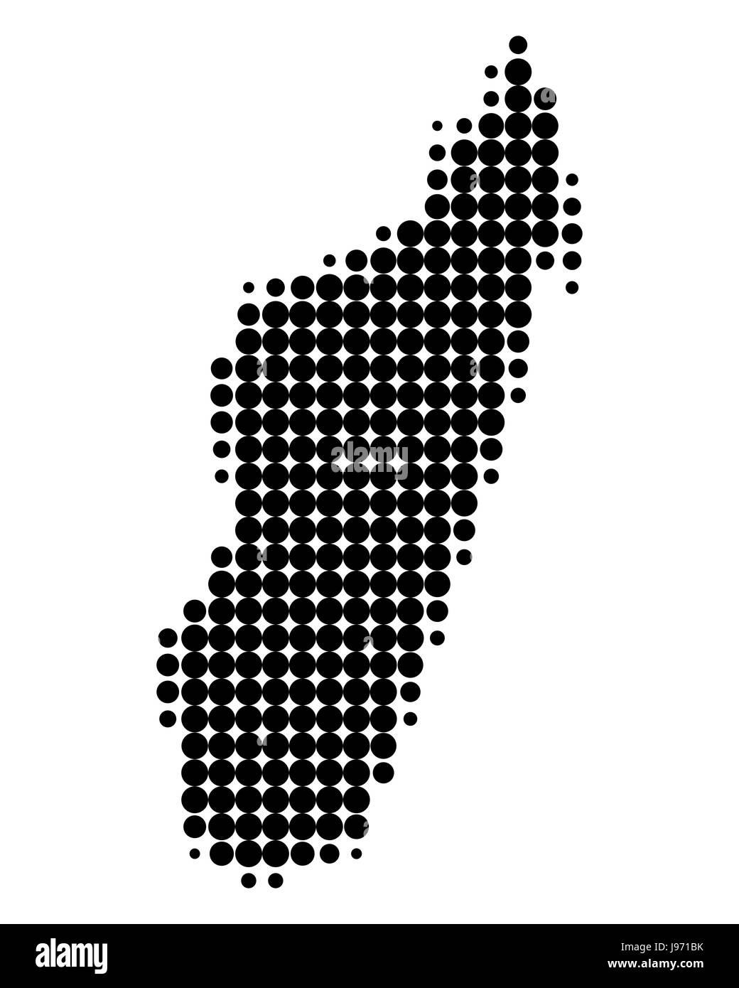 Carte de Madagascar Banque D'Images