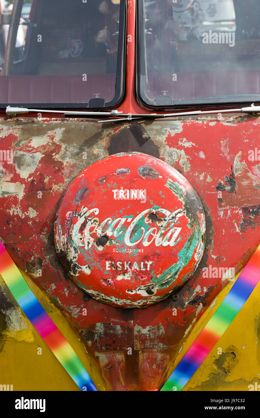 L'emblématique Coco Cola Volkswagen Camper van Banque D'Images L'emblématique Coco Cola Volkswagen Camper van Banque D'Images