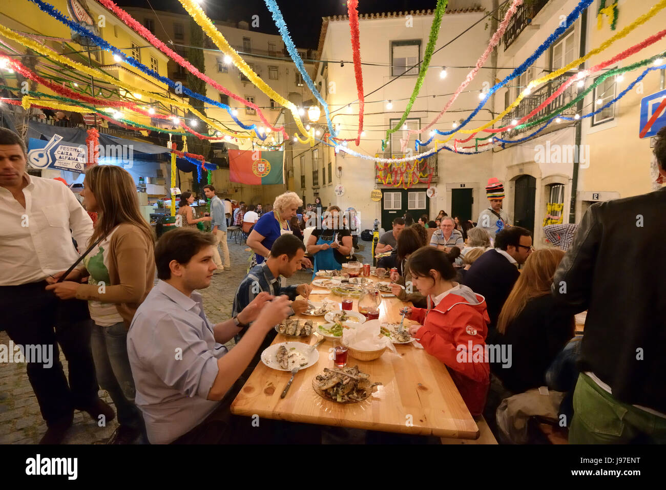 Les festivités populaires Santo Antonio dans Alfama. Lisbonne, Portugal Banque D'Images