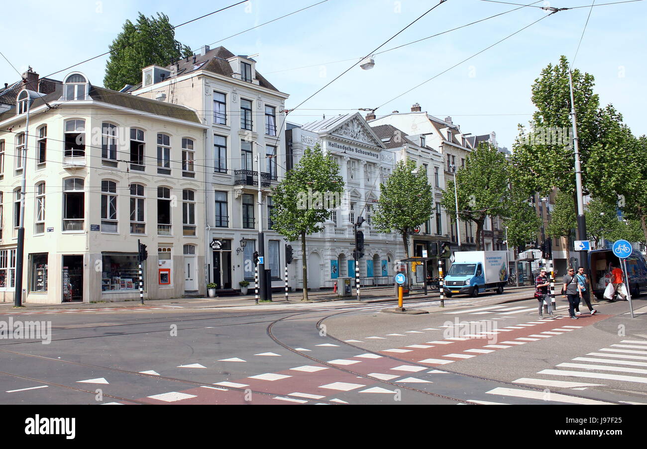 De Hollandsche Schouwburg à Amsterdam, aux Pays-Bas au Plantage Middenlaan. Dans la DEUXIÈME GUERRE MONDIALE, un centre d'expulsion. Maintenant partie de le musée historique juif. Banque D'Images