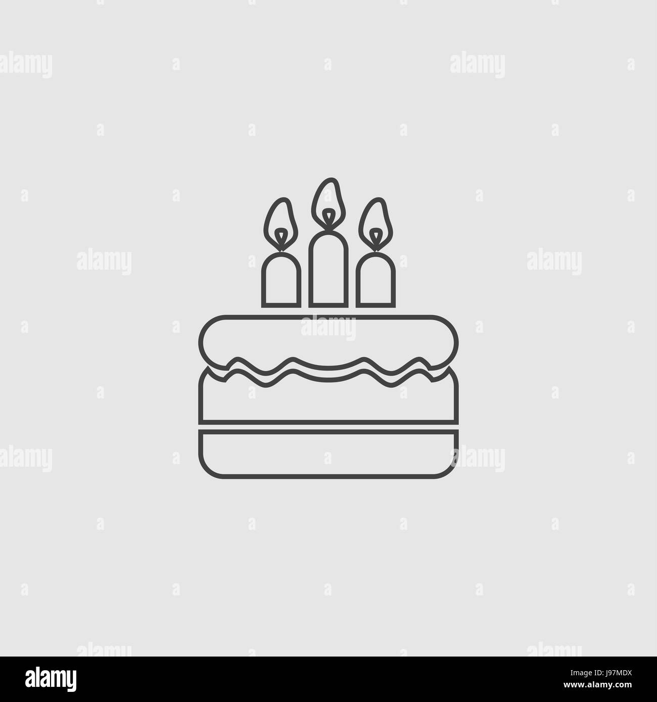 Gâteau d'anniversaire, l'icône illustration vectorielle télévision signe. Illustration de Vecteur Gâteau d'anniversaire, l'icône illustration vectorielle télévision signe. Illustration de Vecteur