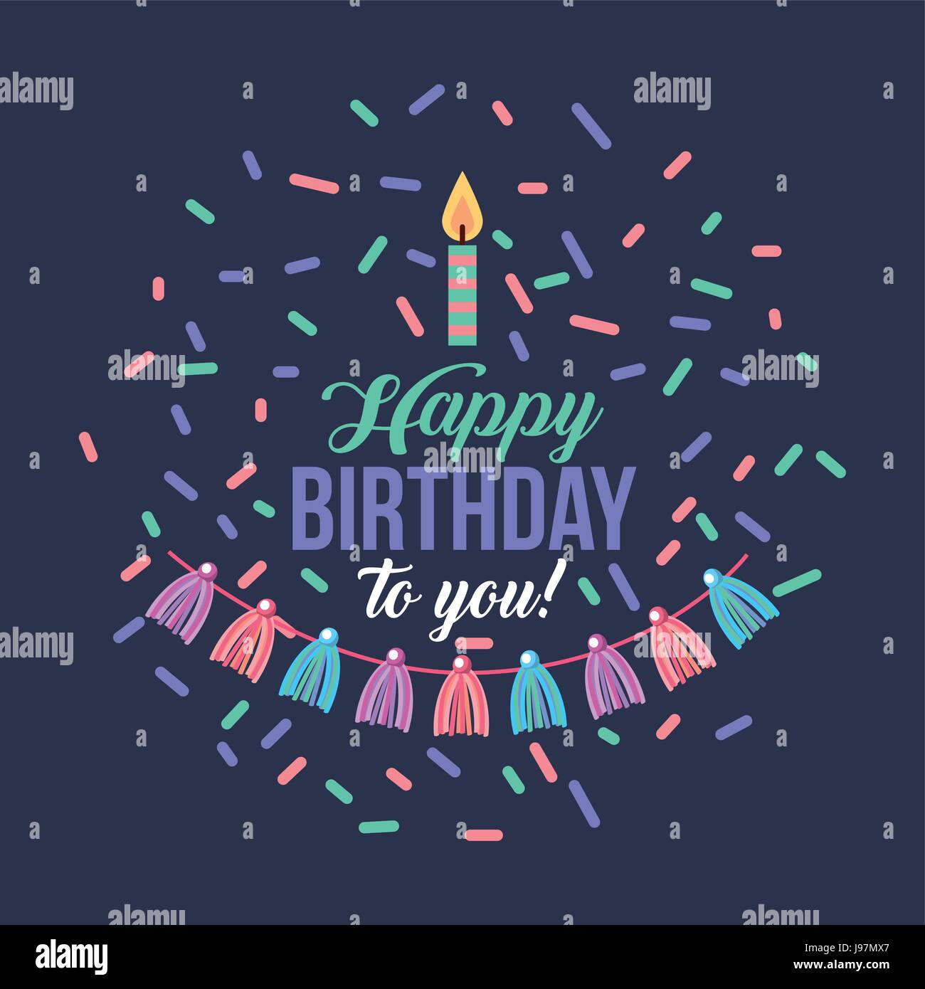 Joyeux Anniversaire Kawaii Background Image Vectorielle Stock Alamy