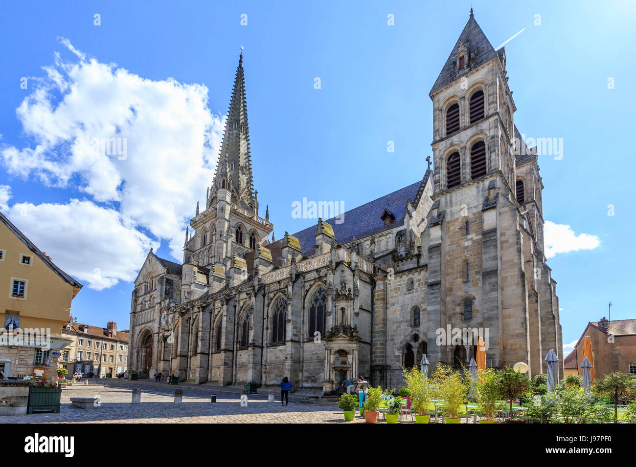 France, Saône et Loire, Autun, Cathédrale Saint Lazare Banque D'Images