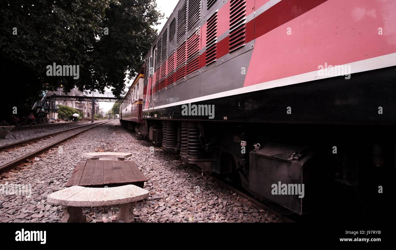 1K hors de Bangkok Hua Lamphong Gare de triage ferroviaire SRT Thaïlande Banque D'Images