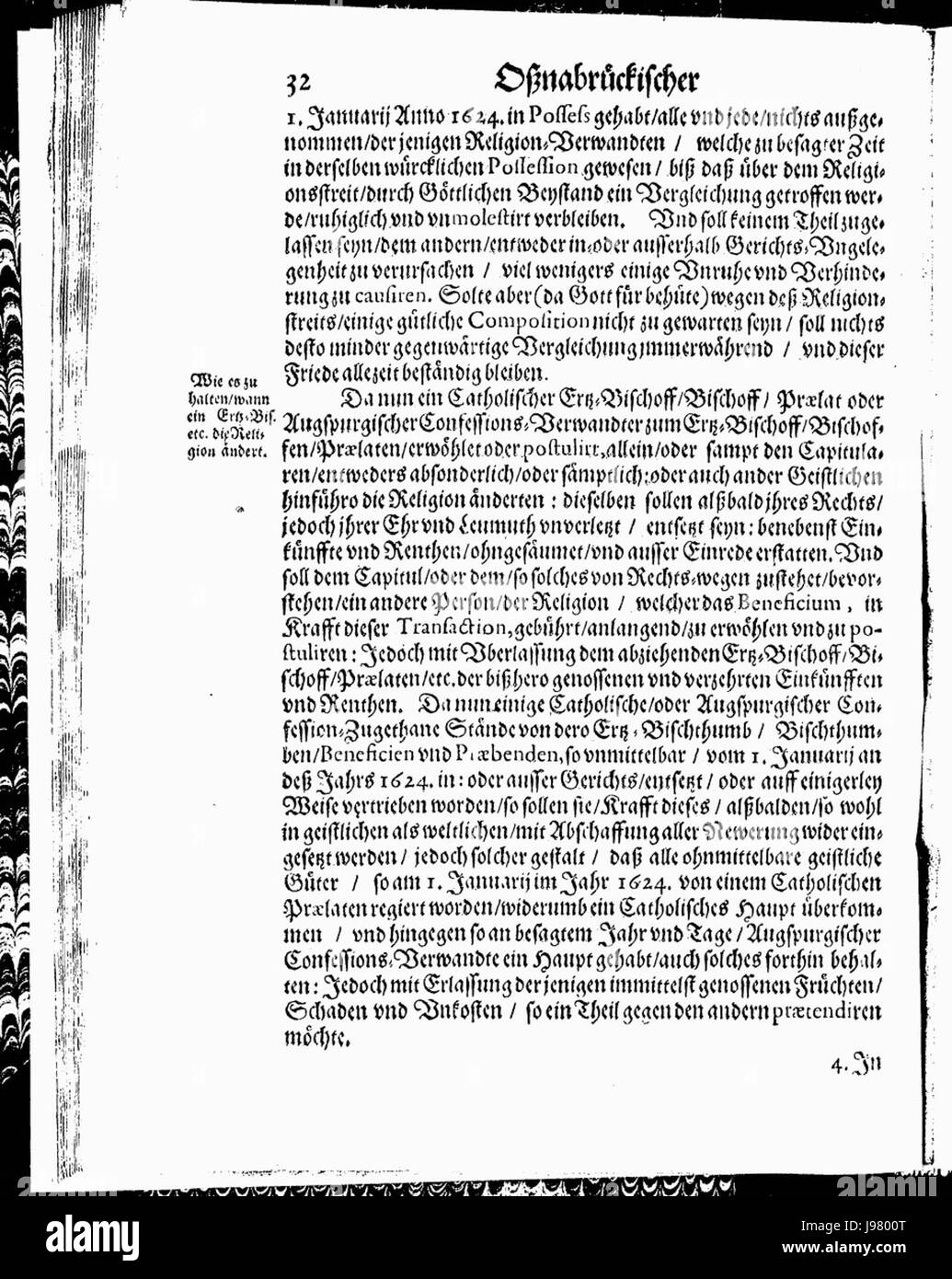 Ce document fait référence à la paix de Westphalie, signée en 1649, qui mit fin à la guerre de trente ans et façonna le paysage politique de l'Europe. C'est l'un des traités les plus importants de l'histoire européenne. Banque D'Images