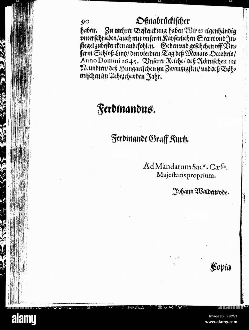 Westfaelischer Friede IPO 1649 090 Banque D'Images