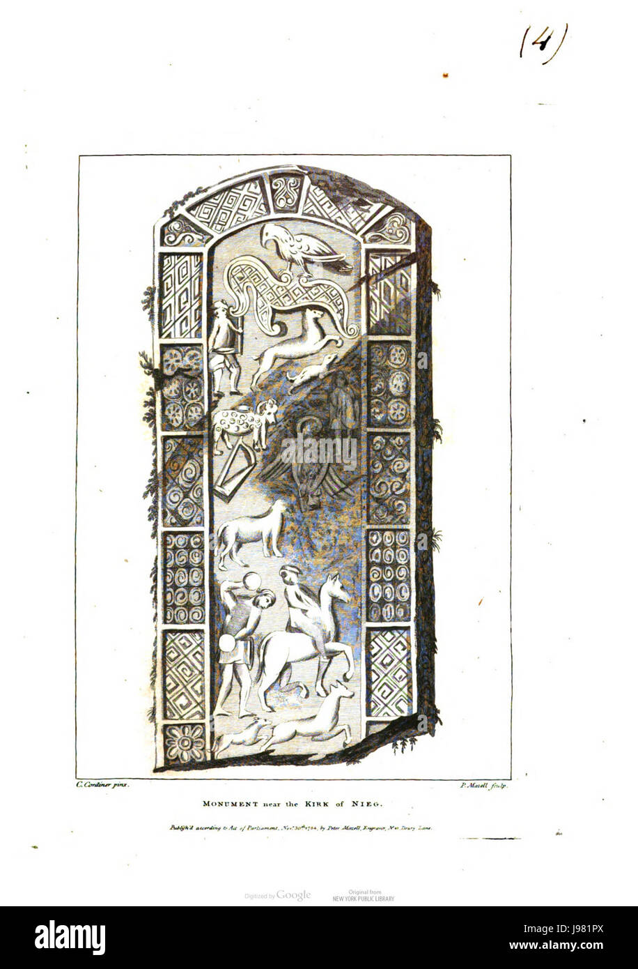 La référence aux « ruines remarquables » décrit probablement un site ou une structure historique datant de 1788, associé à une construction en pierre et à des caractéristiques archéologiques importantes. Banque D'Images