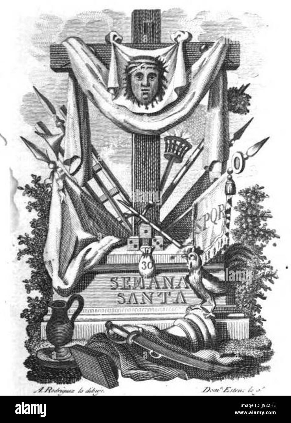 Oficio de la Semana Santa (1820) pg 9 Banque D'Images
