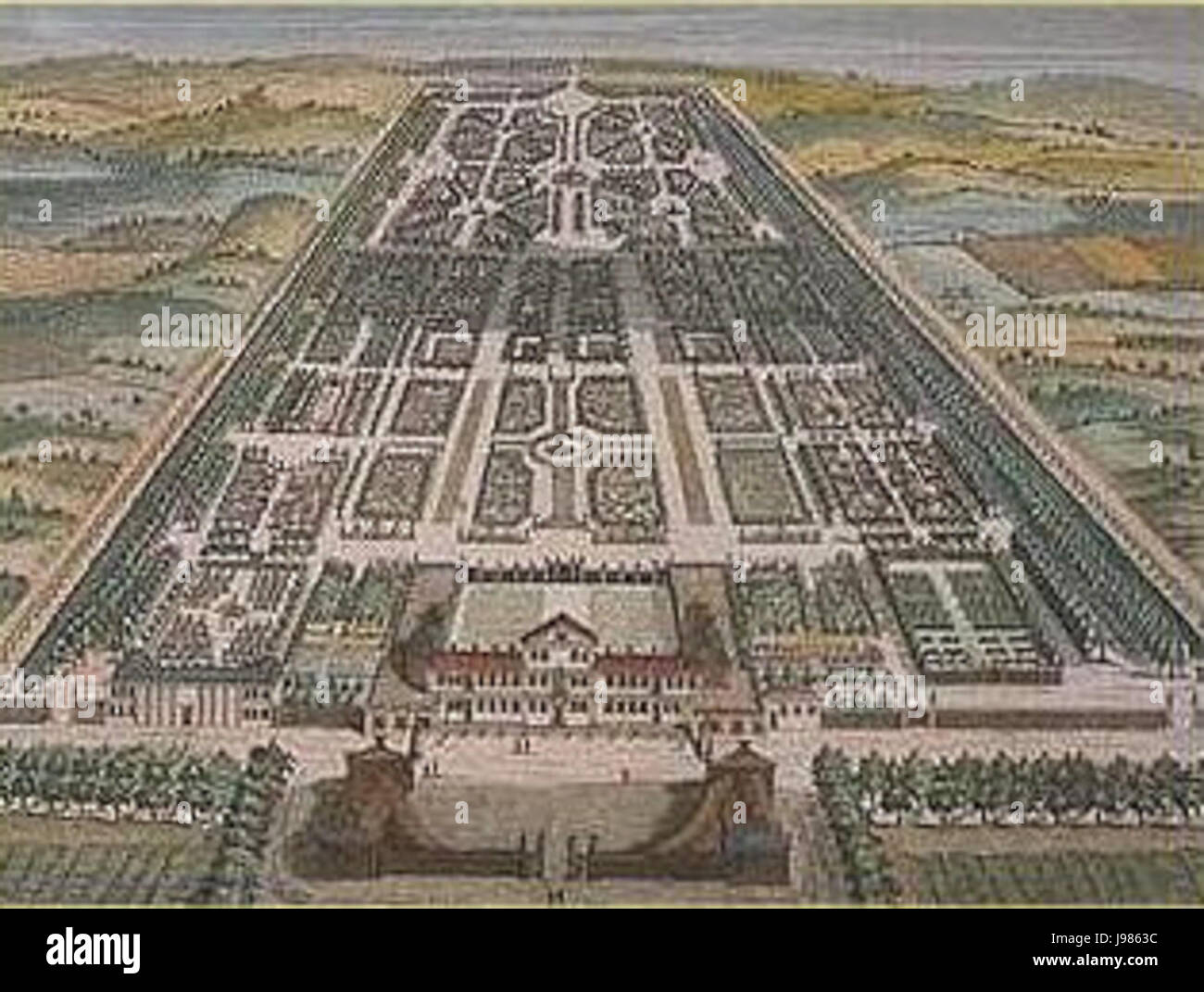 Schloss Herrenhausen 1800 Banque D'Images