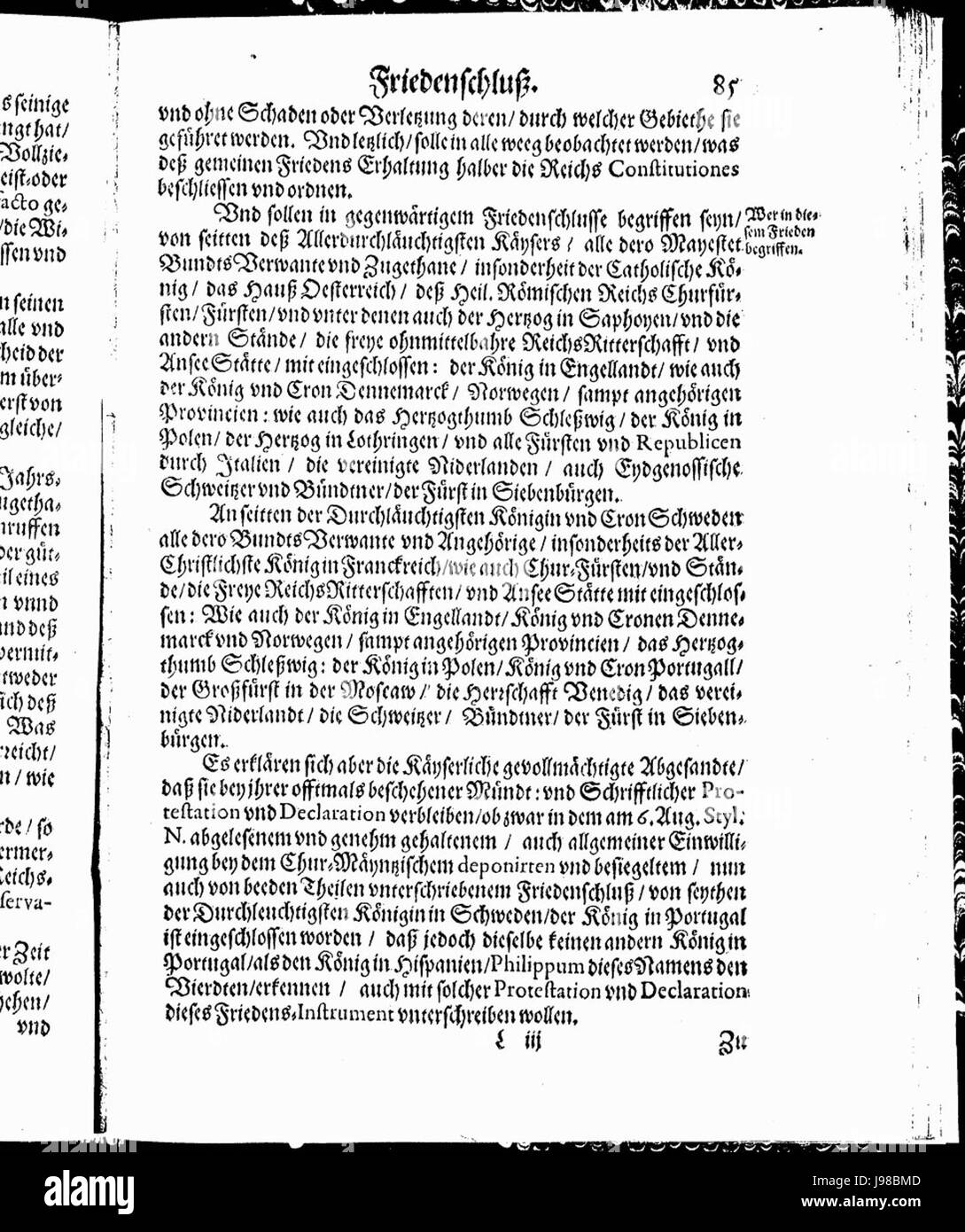 Westfaelischer Friede IPO 1649 085 Banque D'Images