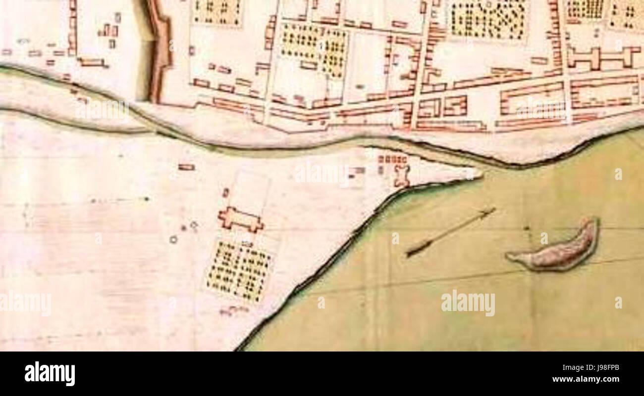 Pointe a Calliere 1749 Banque D'Images