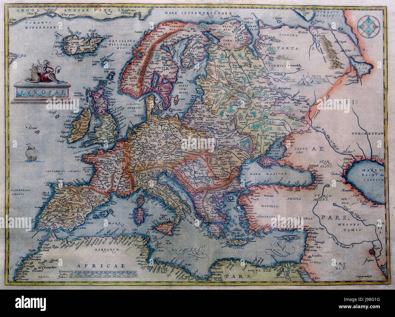 Map europe 16th century Banque de photographies et d’images à haute ...