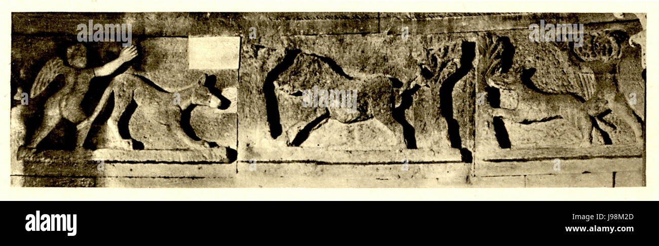 23h im Wandfries Tafel héliogravure nach 1907 Mausolée Photo Banque D'Images