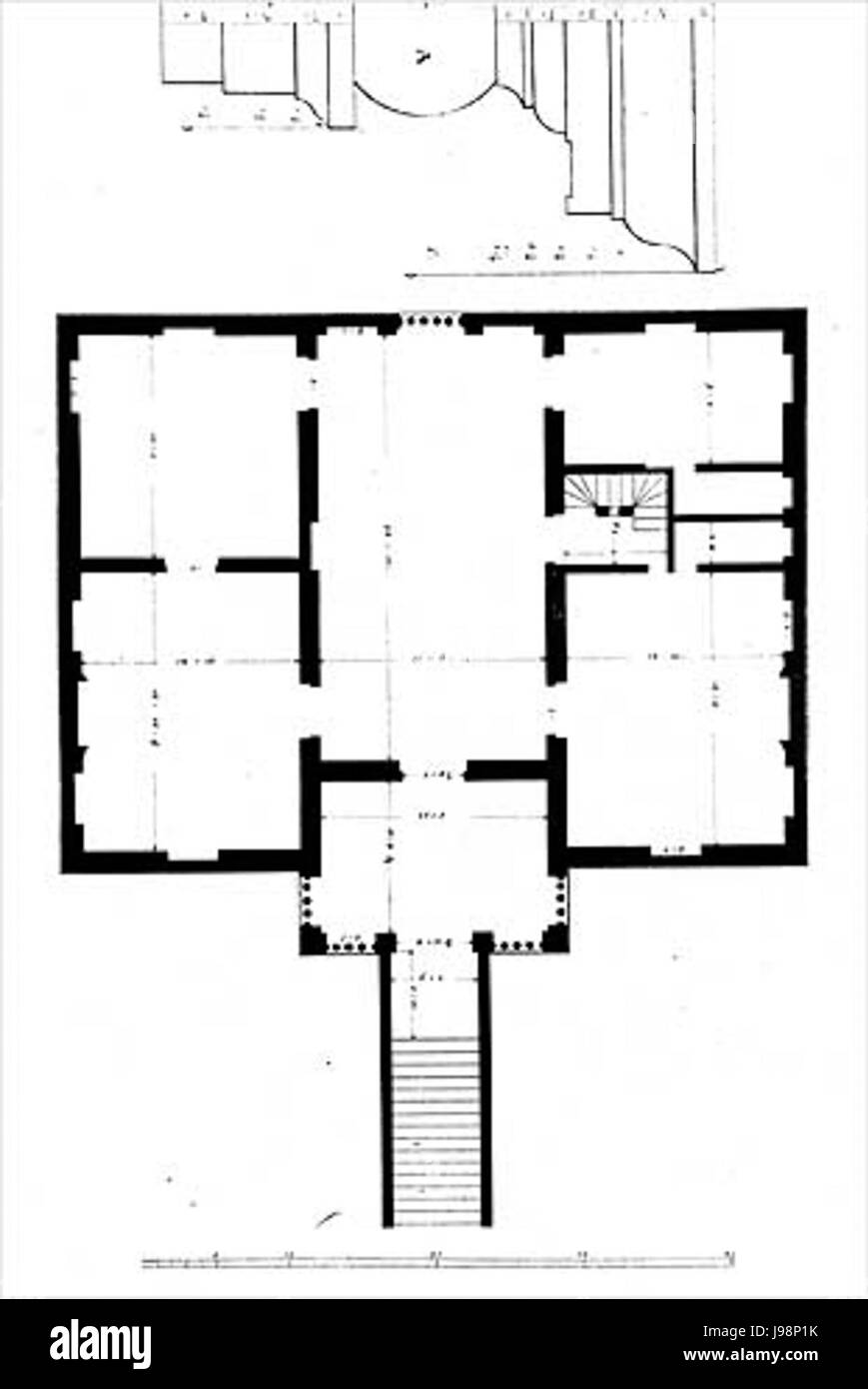 Villa Forni Cerato pianta Bertotti Scamozzi 1778 Banque D'Images