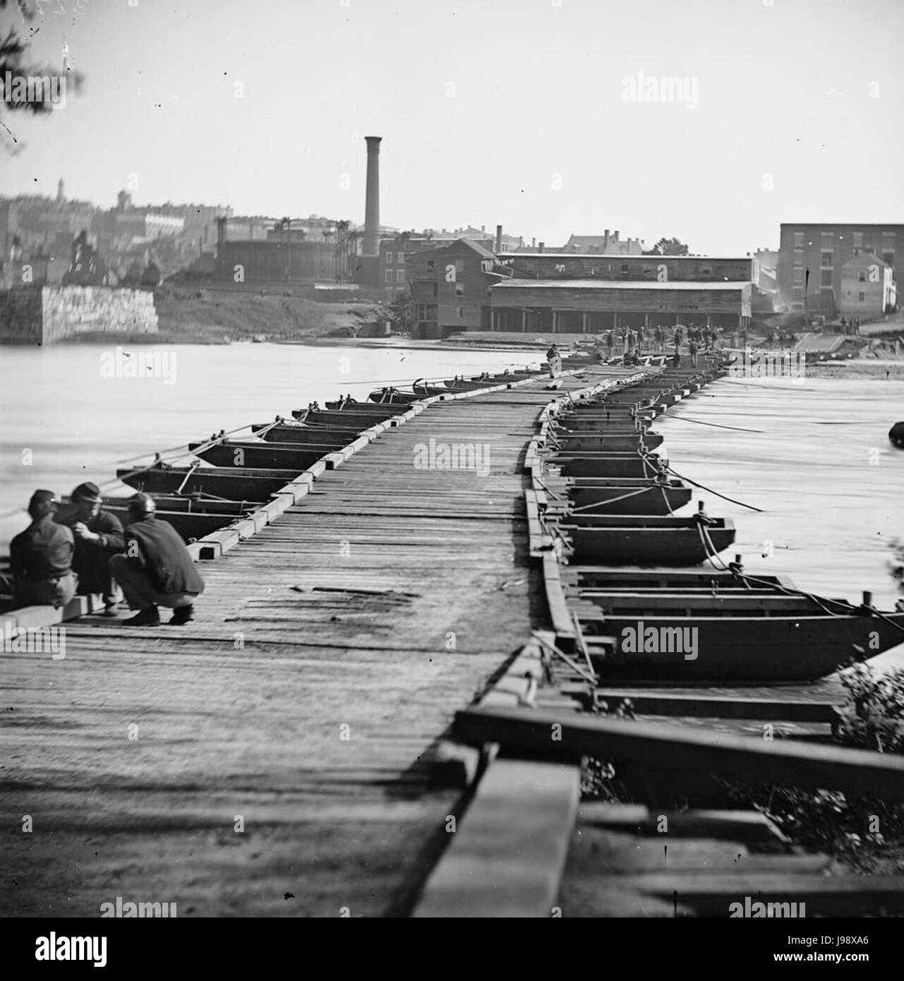 Petersburg, Virginia. Pont de bateaux Banque D'Images